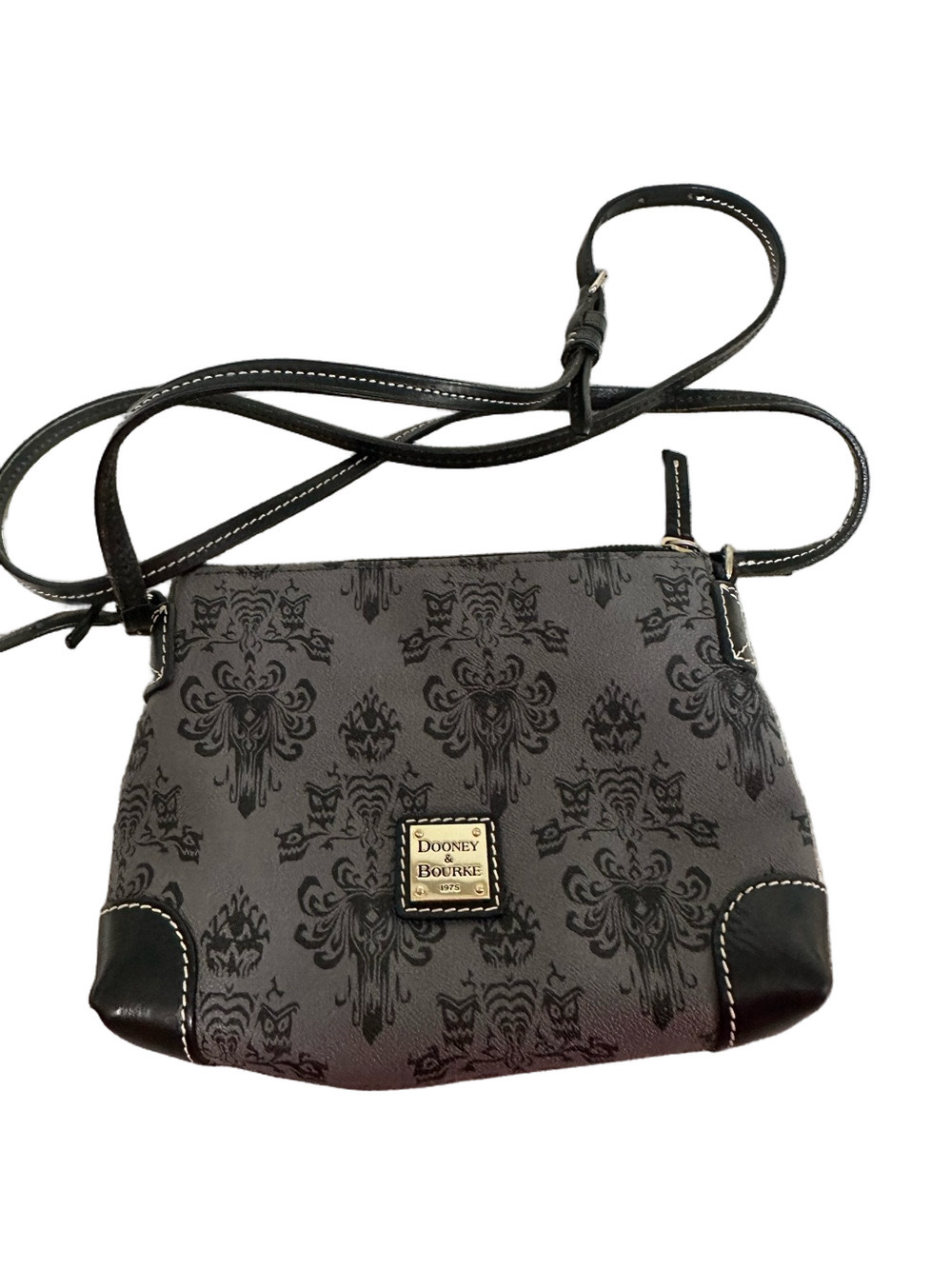 Retired Disney Dooney & Bourke Haunted Mansion Wallpaper Crossbody Bag